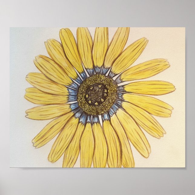 Belle affiche de fleurs dessinée à la main (Devant)