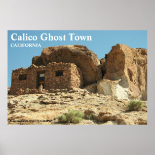 Belle affiche de la ville de Calico Ghost!