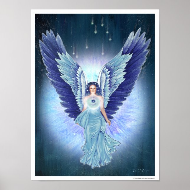 Belle affiche de l'ange Turquoise (Devant)