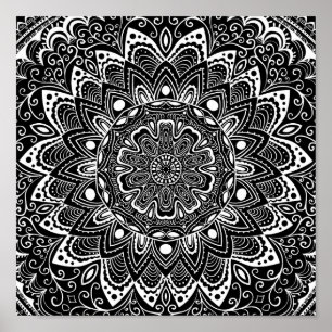 Belle affiche de Motif Mandala