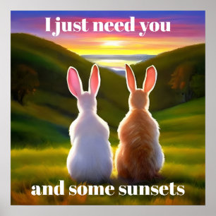 Belle affiche du coucher de soleil