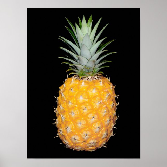 Belle affiche PINEAPPLE sur Arrière - plan noir (Devant)