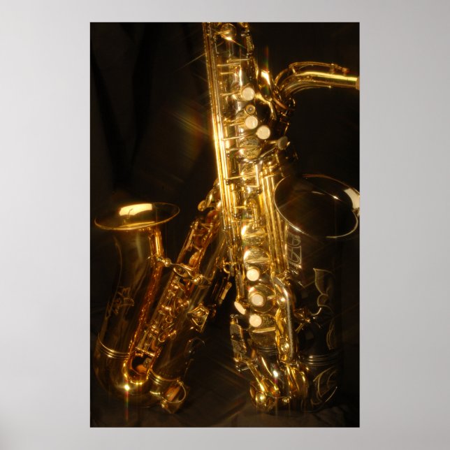 Belle affiche saxaphone (Devant)