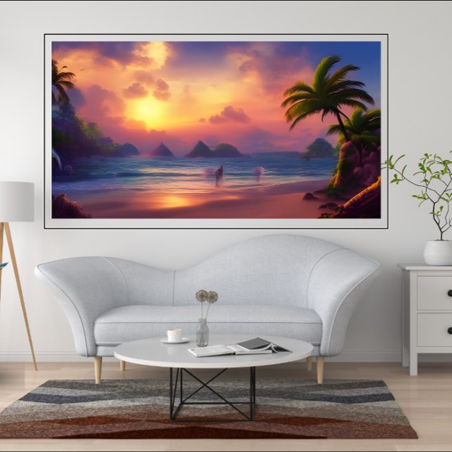 Belle affiche Tropical South Pacific Island (Créateur téléchargé)