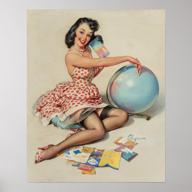 Belle affiche Vintage Pin Up Art - Gil Elvgren (Devant)
