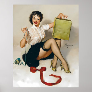 Belle affiche Vintage Pin Up Art - Gil Elvgren