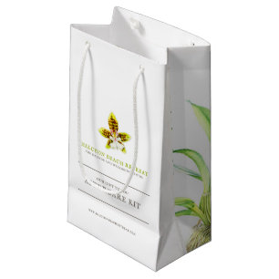 Belle après-soin sacs cadeaux orchidée verte aquar