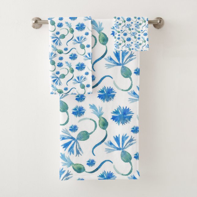 Belle Aquarelle Bleu cornfleurs (En situation)