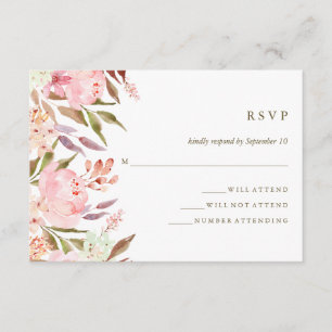 Belle aquarelle botanique Mariage floral RSVP
