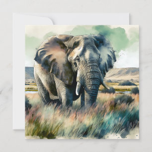 Belle aquarelle éléphant