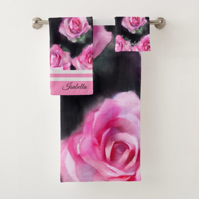 Belle Aquarelle Moderne Collection Roses Rose (En situation)