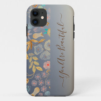 Belle aquarelle motif floral coque iphone