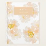 Belle aquarelle peony fleoms planner<br><div class="desc">Belle pivoine aquarelle fleurit sur l'arrière - plan blanc</div>