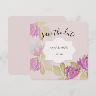 Belle Aquarelle rose Fleurs peintes à la main