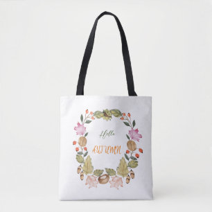 Belle aquarelle sac fourre-tout de couronne d'auto