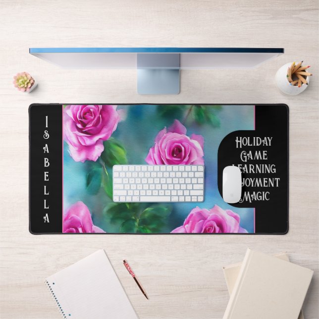 Belle Aquarelle tendance Collection Roses roses ro (Bureau 1)