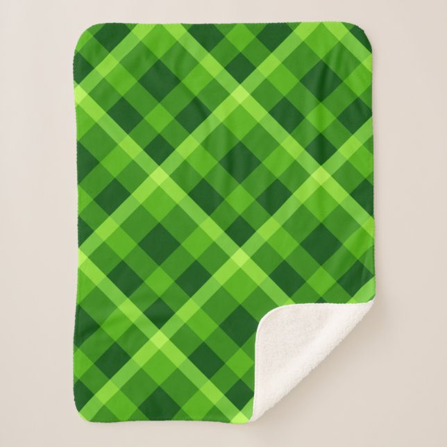 Belle Arbre Vert Plaid Petite couverture Sherpa (Devant)