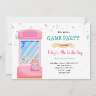 Belle arcade party Invitation