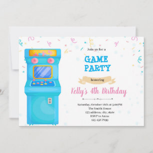 Belle arcade party Invitation