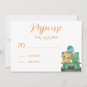 Belle Aventure Dinosaures Baby shower Cartes RSVP