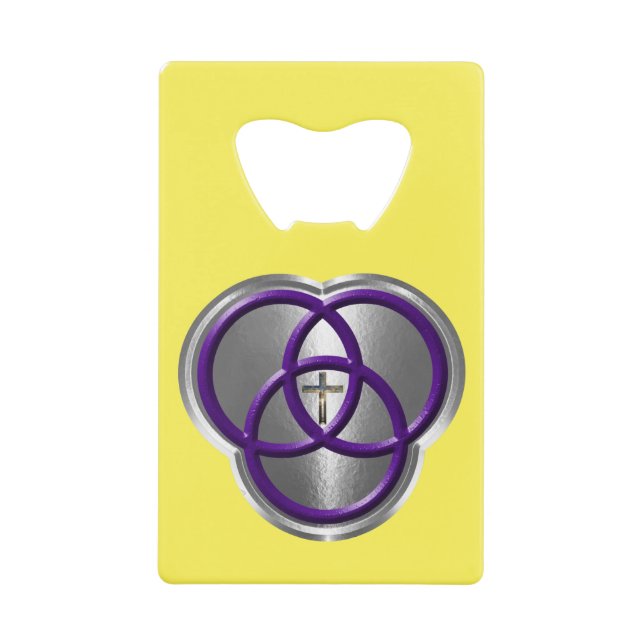 Belle bague de la Trinité chrétienne avec croix (Devant)