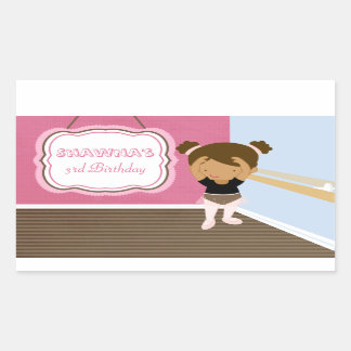 Belle ballerine rose filles autocollants fête d'an