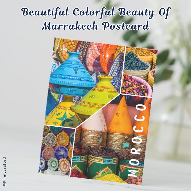 Belle Beauté Colorée De Marrakech Carte Postale (Créateur téléchargé)