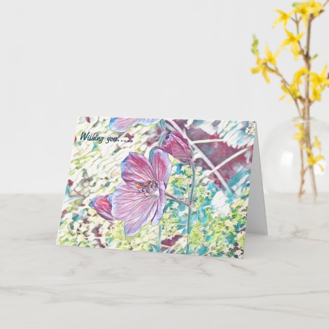 Belle bebe à pâte à papier peint carte d'anniversa (Fleur jaune)