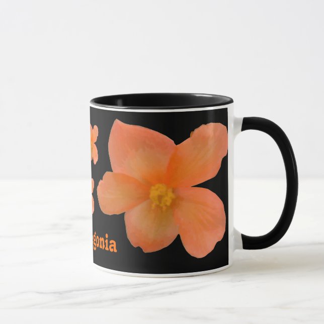 Belle Begonia Mug personnalisable (Droite)