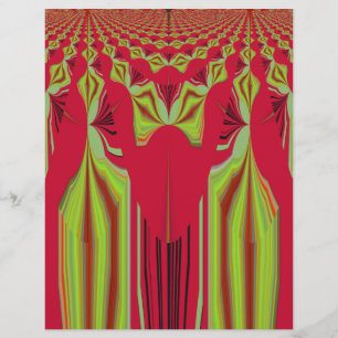 Belle Belle Art Tribal Africain Rouge et Jaune