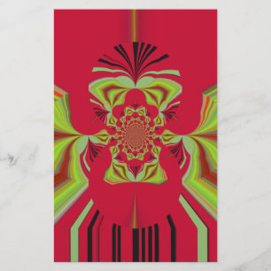 Belle Belle Art Tribal Africain Rouge et Jaune