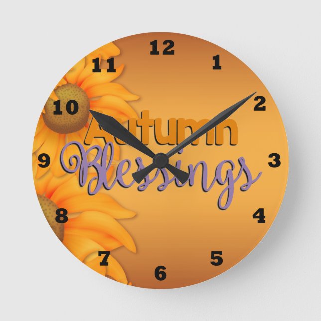 Belle bénédiction d'automne Horloge murale (Recto)