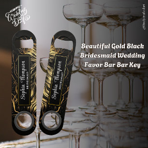Belle Black Gold Bridesmaid Wedding Favor Bar