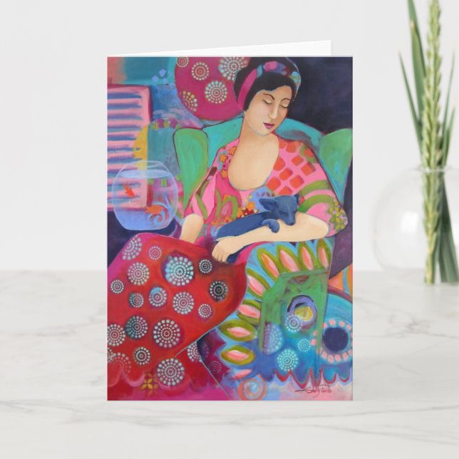 Belle Bohême Art Beaux Coloré Carte Note (Devant)