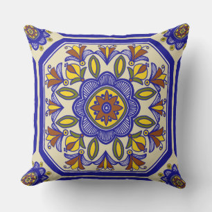 Belle Boho Italien Carrelage Coussin extérieur