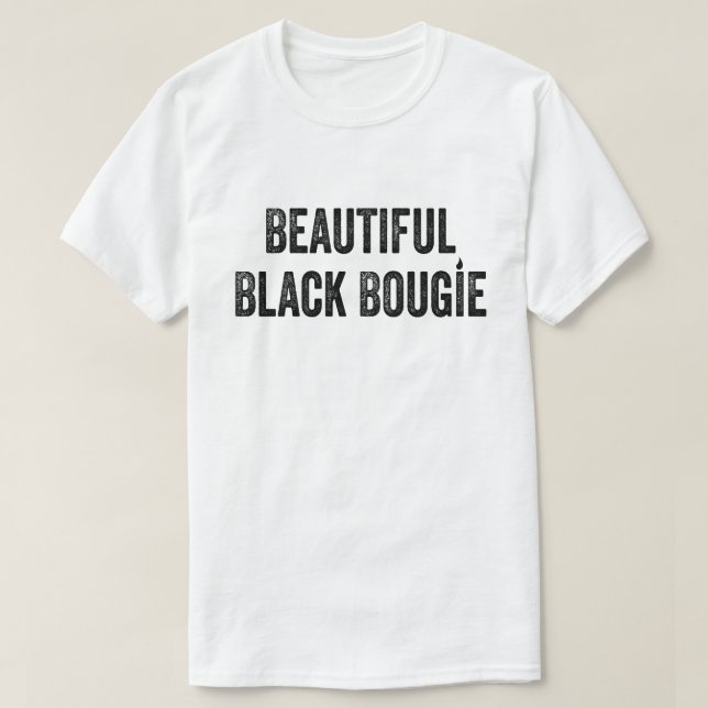 Belle Bougie noire - T-shirt gras & élégant (Design devant)
