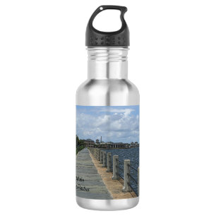 Belle Bouteille d'eau de promenade en bord de mer