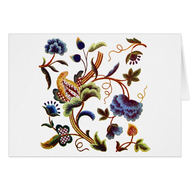 Belle broderie élisabéthaine jacobéenne (Devant horizontal)
