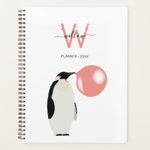 Belle bulle de gomme Penguin soufflante bulle