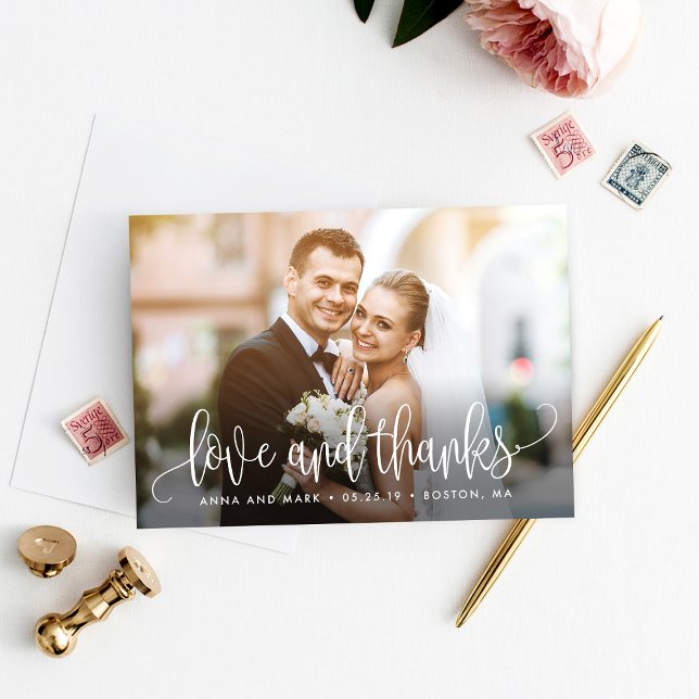 Belle calligraphie Carte de remerciements DE COULE (Créateur téléchargé)