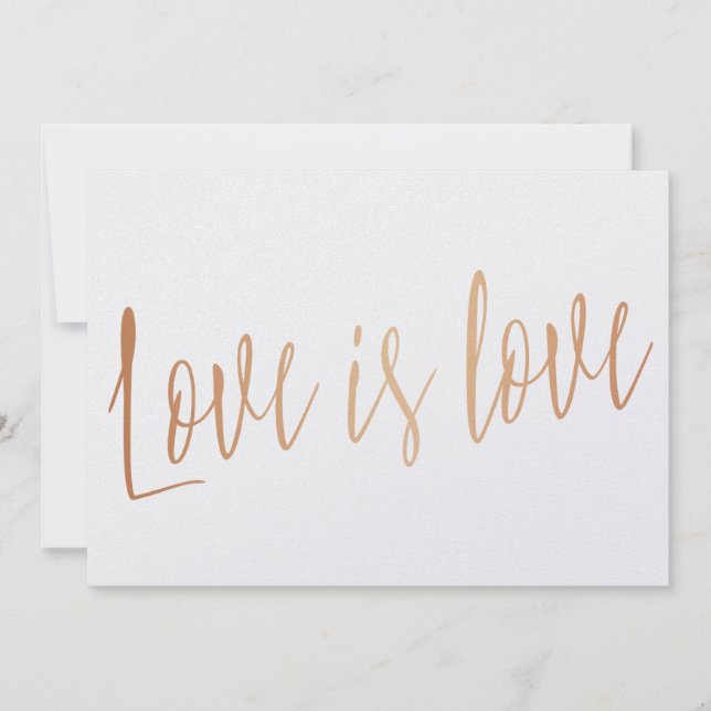 Belle calligraphie or rose "L'amour c'est l'amour" (Devant)