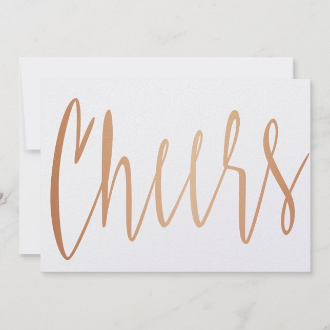 Belle calligraphie rose dorée "À votre santé" (Devant)