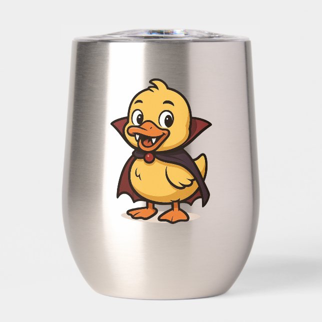 Belle caricature canard d'Halloween vampire (Avant)