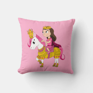 Belle caricature princesse lancer oreiller