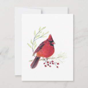 Belle carte Cardinal Rouge