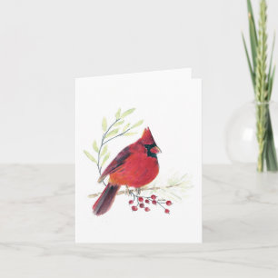 Belle carte Cardinal Rouge