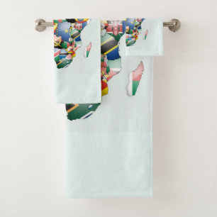 Belle carte colorée du continent africain