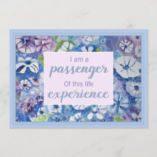 Belle carte d'affirmation de pratique spirituelle