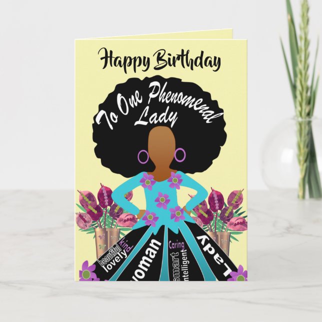 Belle carte d'anniversaire de Cousin afro-américai (Devant)