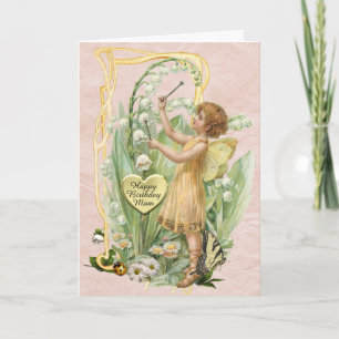 Belle carte d'anniversaire de fête Vintage pour un